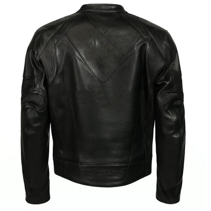 Men’s Vetements Black Logo Leather Jacket