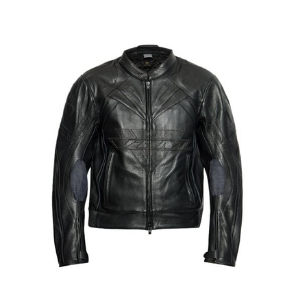 Men’s Vetements Black Logo Leather Jacket