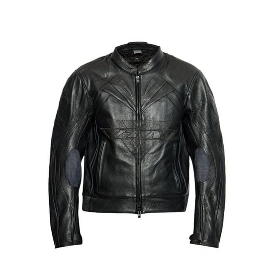 Men’s Vetements Black Logo Leather Jacket