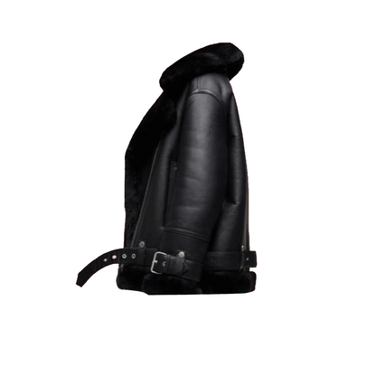 Women Moto Shearling Jacket