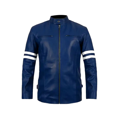 Men’s Rich Blue Leather Jacket
