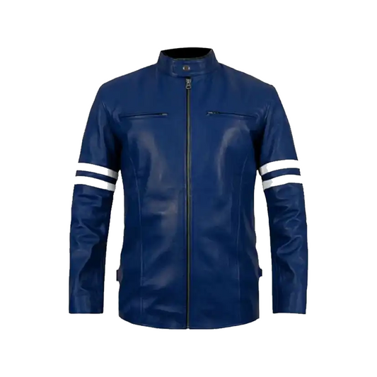 Men’s Rich Blue Leather Jacket