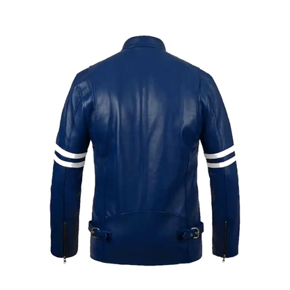 Men’s Rich Blue Leather Jacket