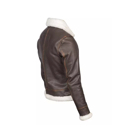 Women B-3 Brown Leather Bomber Jacket