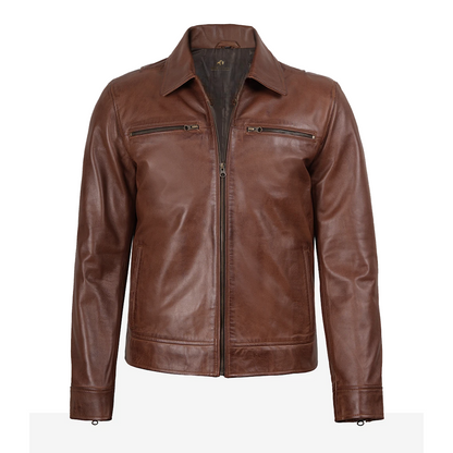 Men’s Lambskin Brown Leather Jacket