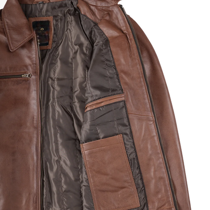 Men’s Lambskin Brown Leather Jacket