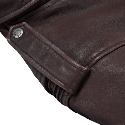 Mens Falcon Burgundy Rider Leather Jacket