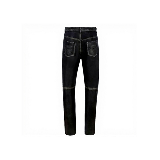 Men’s Slim Fit Jogging Leather Trousers