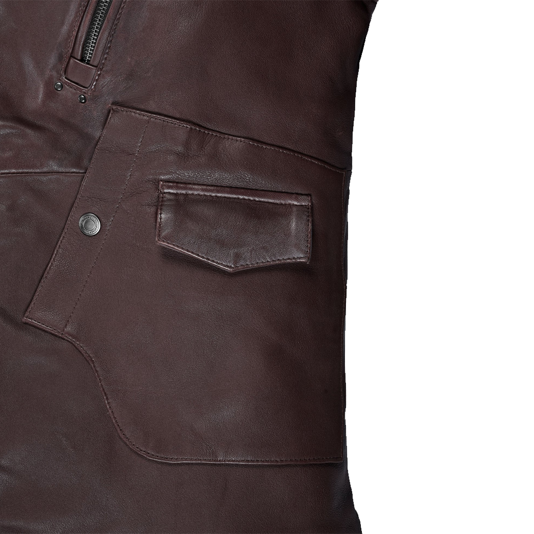 Mens Falcon Burgundy Rider Leather Jacket