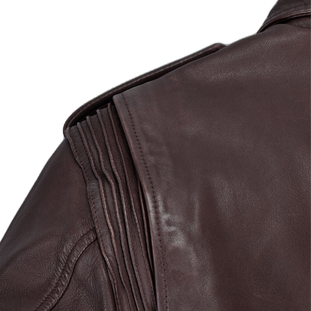 Mens Falcon Burgundy Rider Leather Jacket
