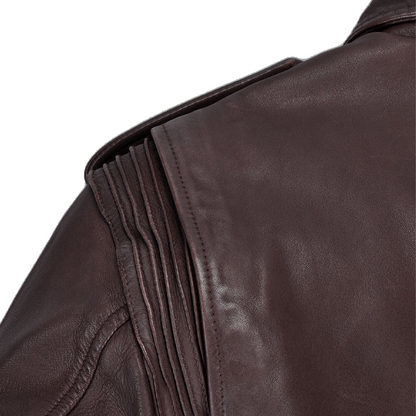 Mens Falcon Burgundy Rider Leather Jacket