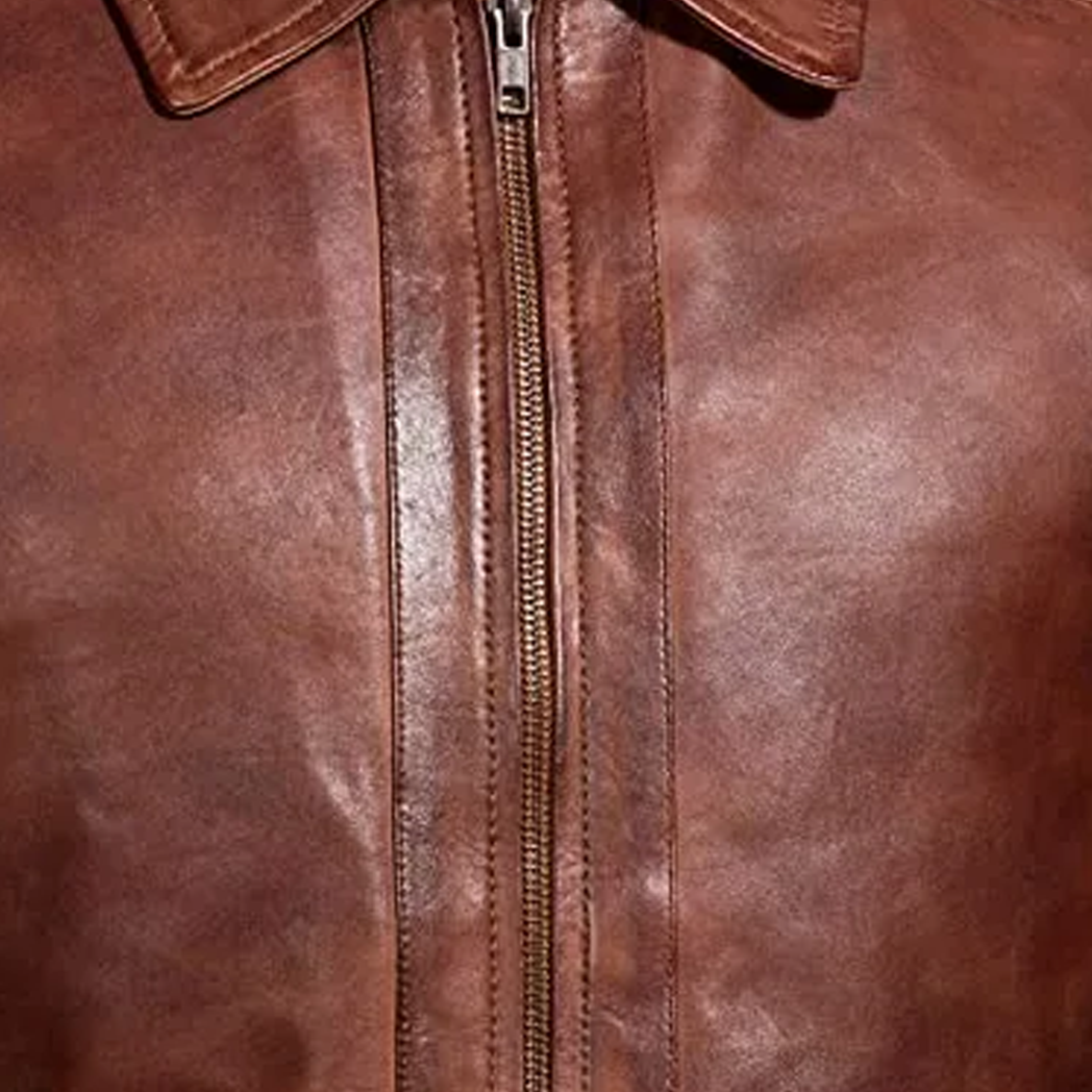 Cafe Racer Retro Brown Leather Jacket