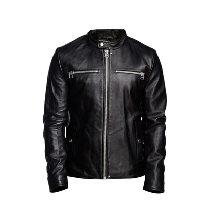 Men Black Detachable Hooded Jacket
