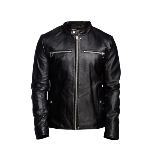 Men Black Detachable Hooded Jacket
