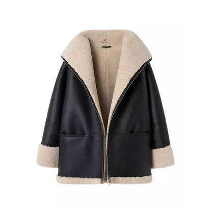 Women B3 RAF Aviator Sheepskin Leather Jacket