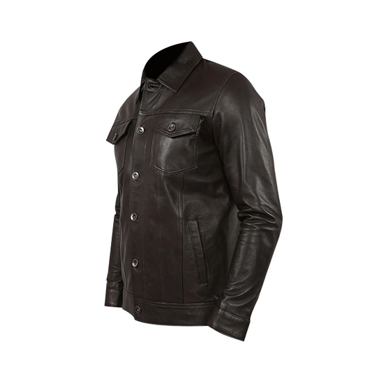 Leather Black Jacket For Men