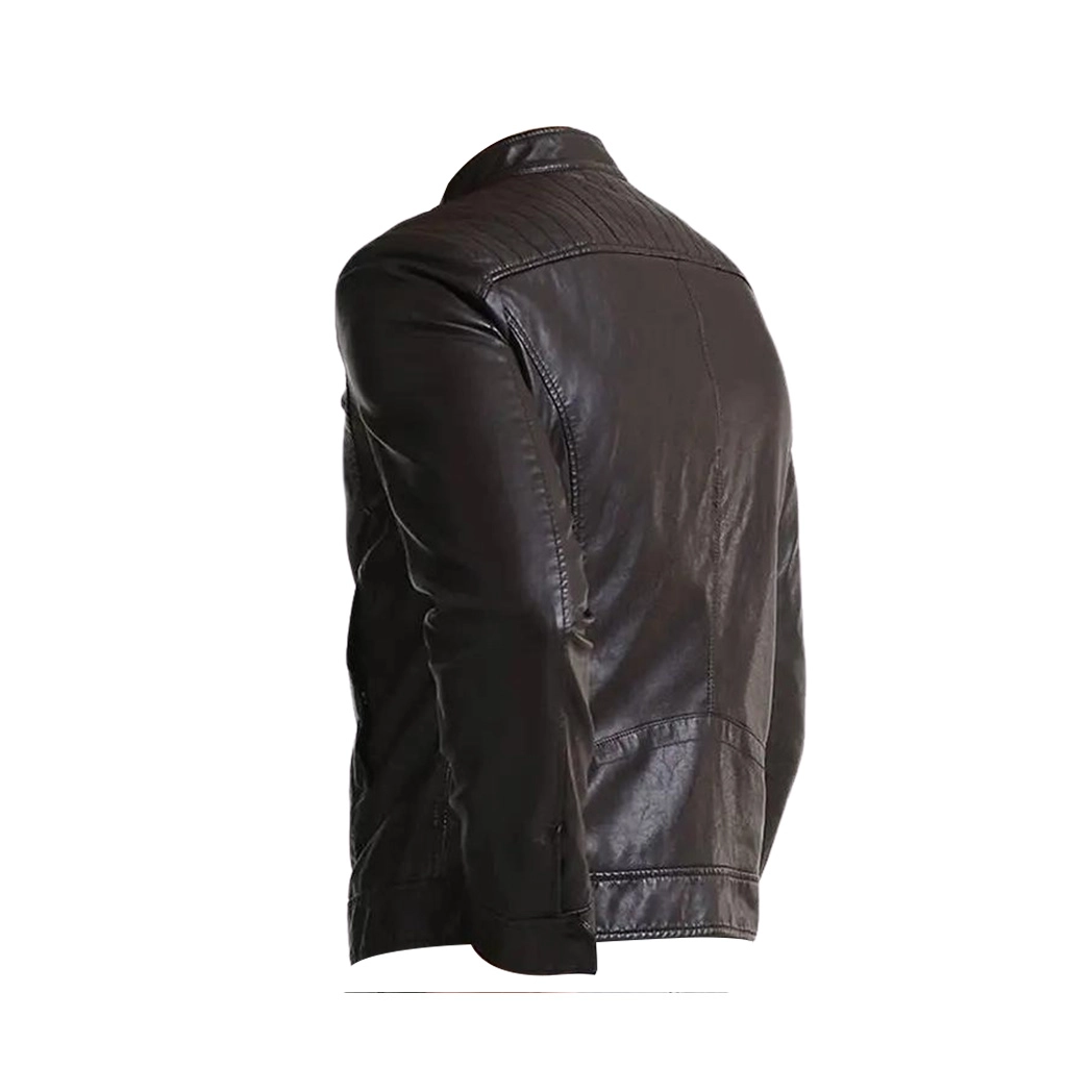 Mark Black Leather Racer Jacket
