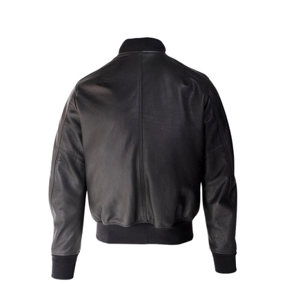 Men Casual Black Bomber Jacket