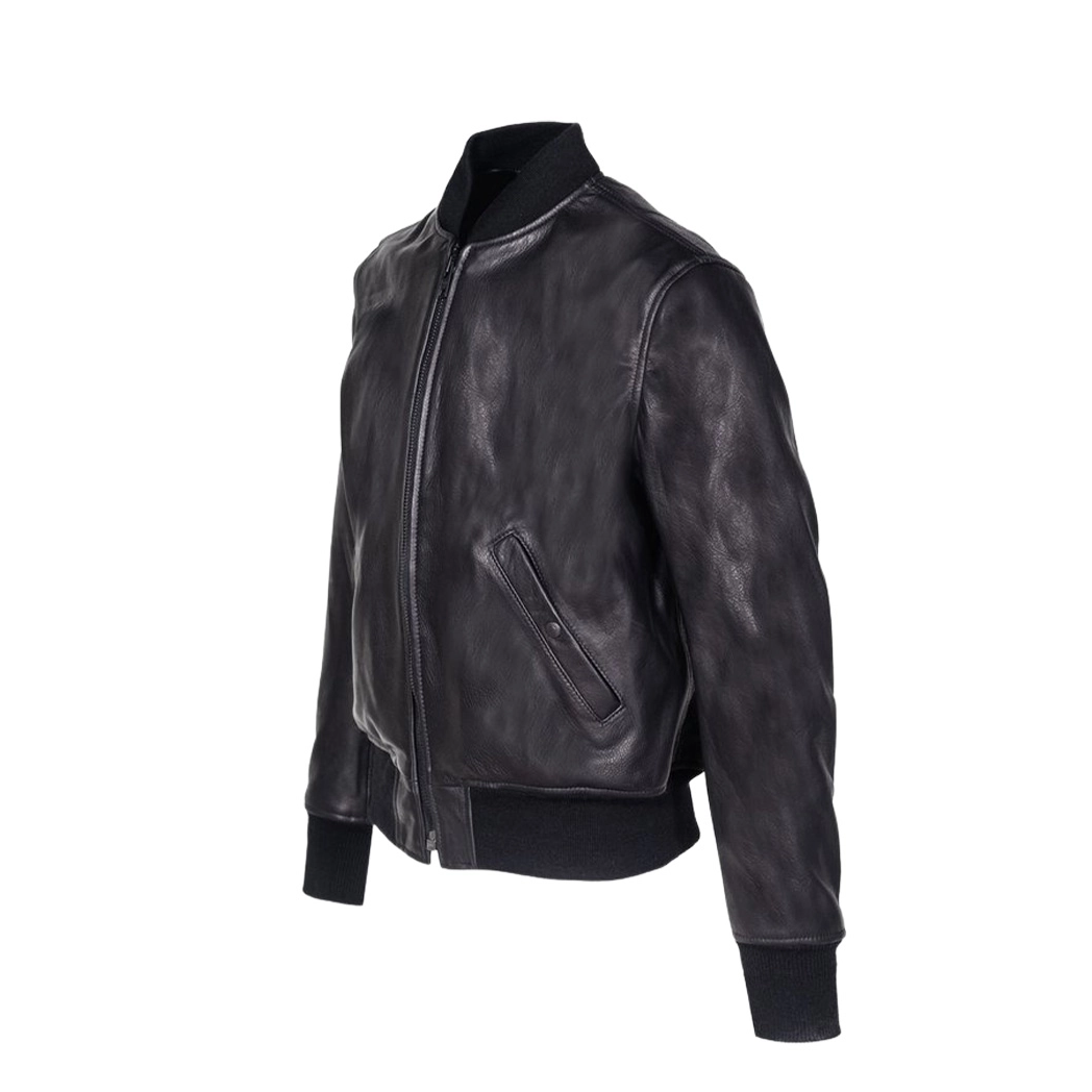 Men Casual Black Bomber Jacket