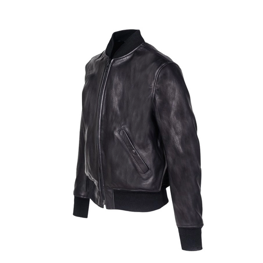 Men Casual Black Bomber Jacket