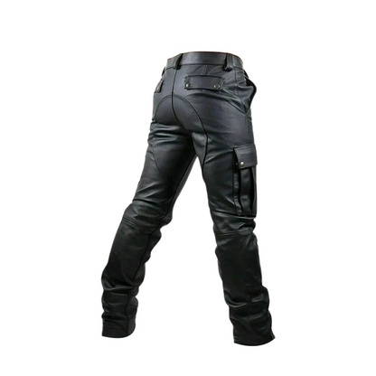 Men’s Slim Fit Jogging Leather Trousers