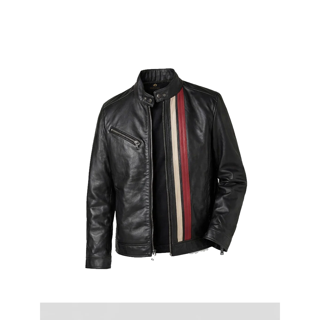 Men’s Black Moto Leather Jacket