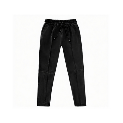 Men’s Slim Fit Jogging Leather Trousers