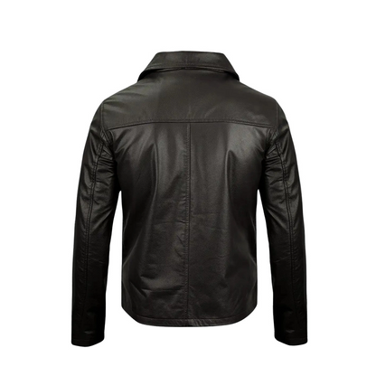Men Turn Down Slimfit Black Jacket