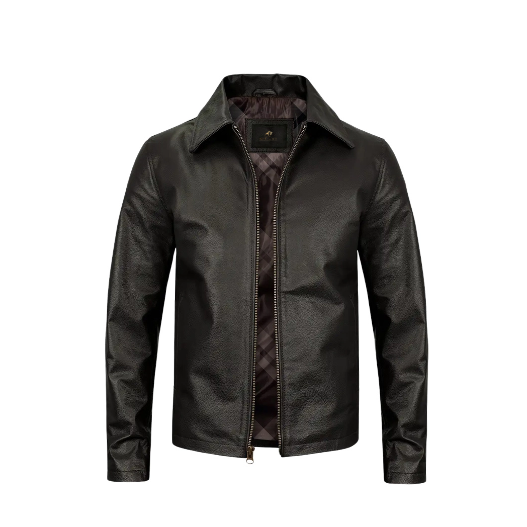 Men Turn Down Slimfit Black Jacket