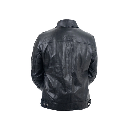Mens Leather Trucker Jacket