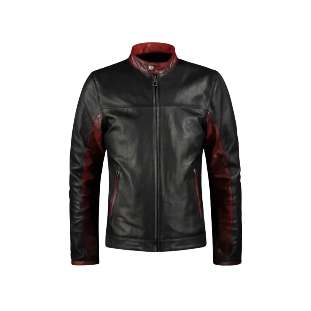 Mens Retro Black Leather Jacket