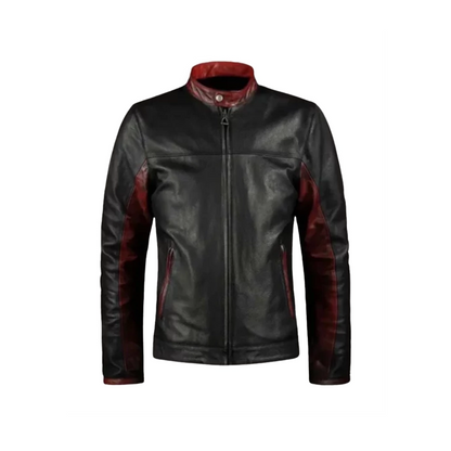 Mens Retro Black Leather Jacket