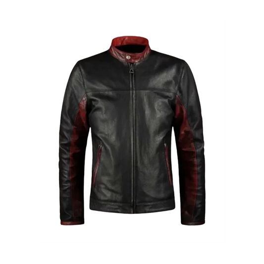 Mens Retro Black Leather Jacket
