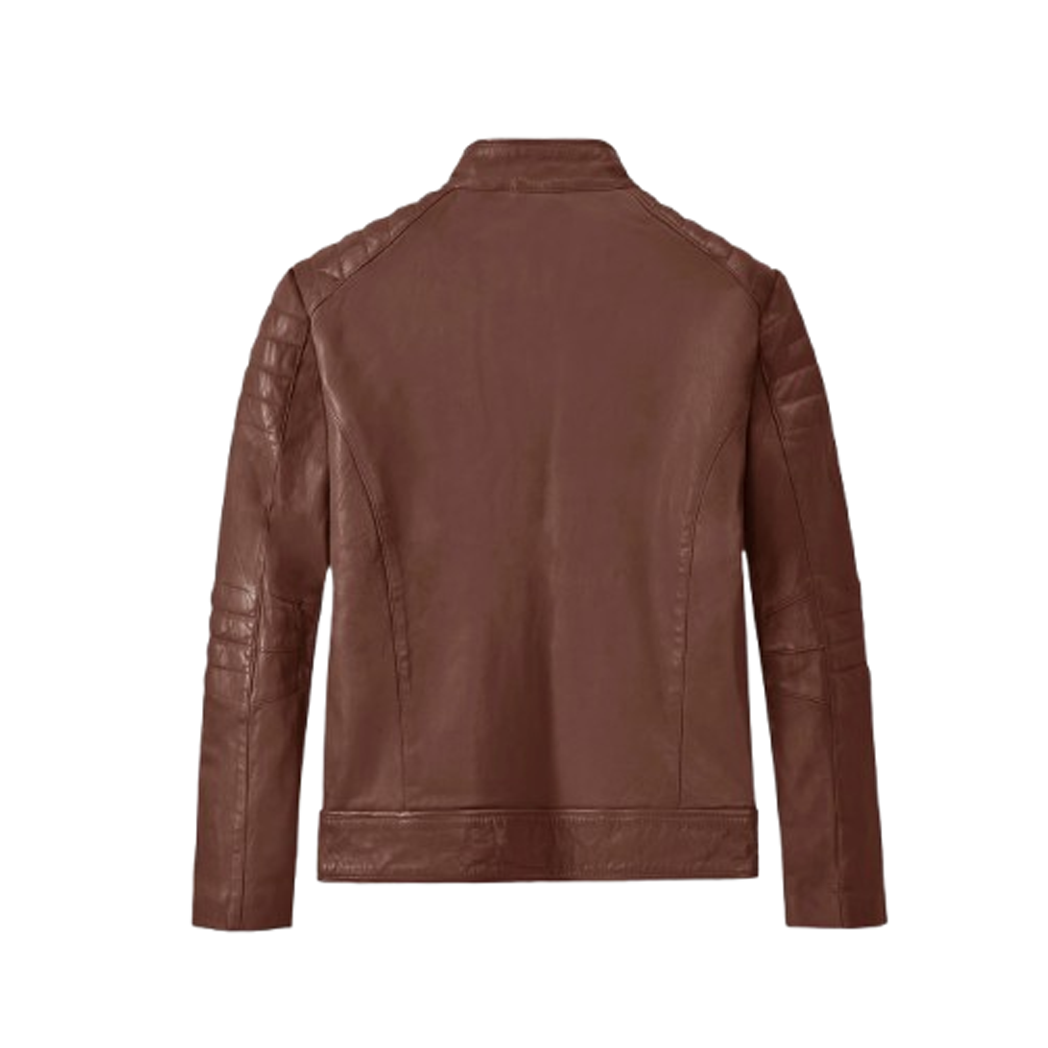 Firefly Moto Tan Biker Leather Jacket