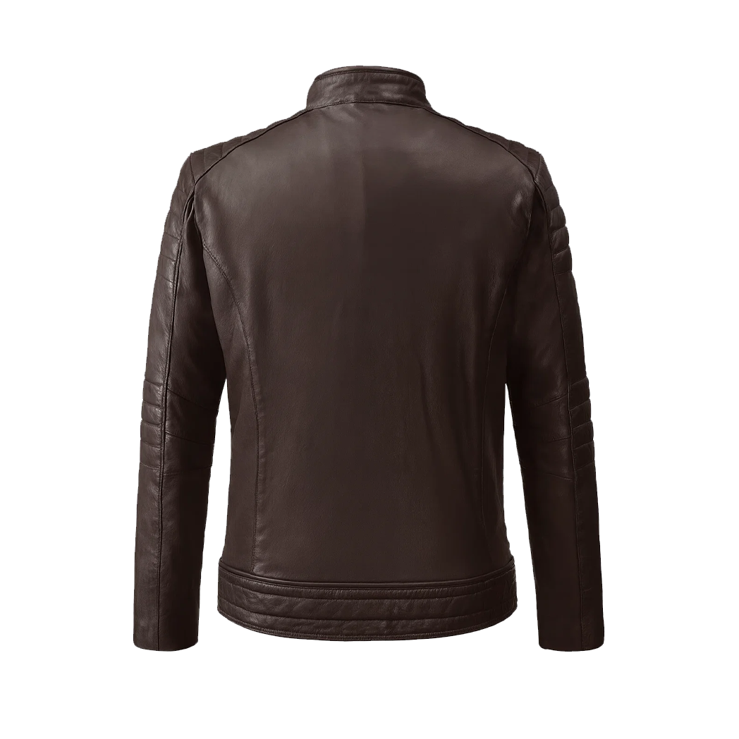 Men’s Firefly Moto Brown Biker Leather Jacket