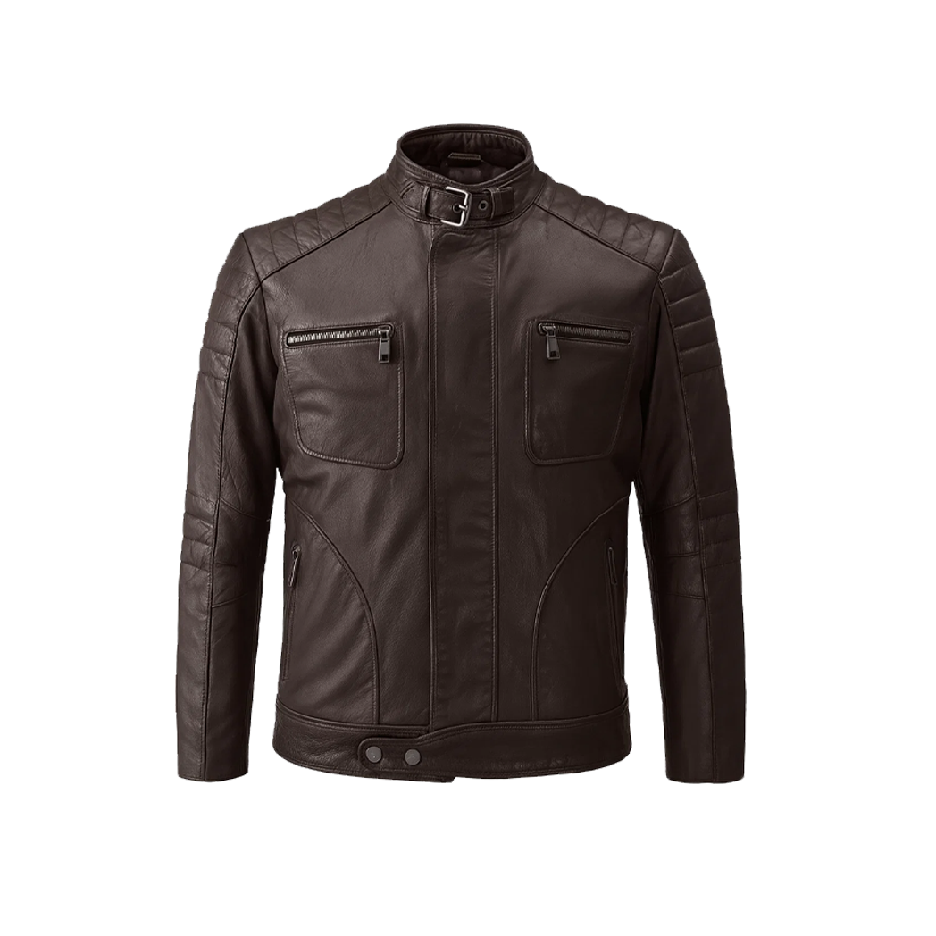 Men’s Firefly Moto Brown Biker Leather Jacket