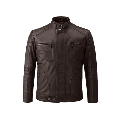 Men’s Firefly Moto Brown Biker Leather Jacket