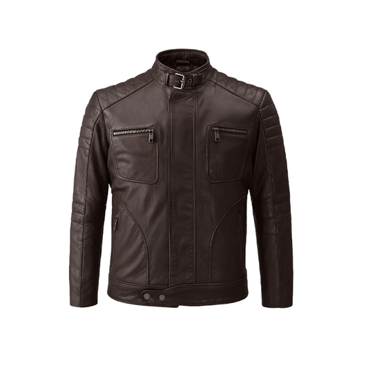 Men’s Firefly Moto Brown Biker Leather Jacket