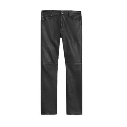 Men’s the Rocker Black Leather Pants