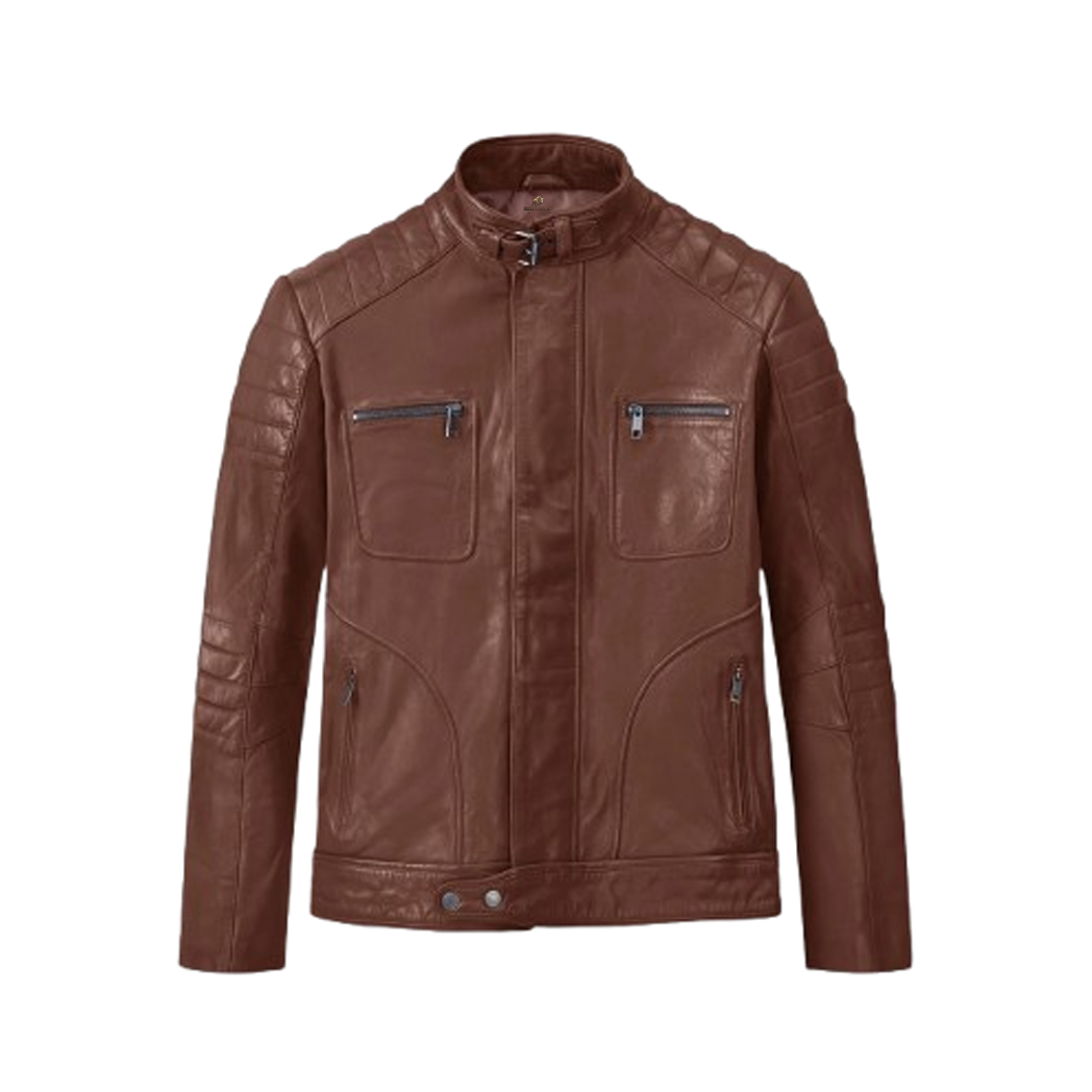 Firefly Moto Tan Biker Leather Jacket
