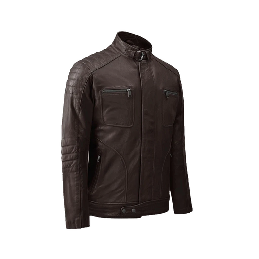 Men’s Firefly Moto Brown Biker Leather Jacket