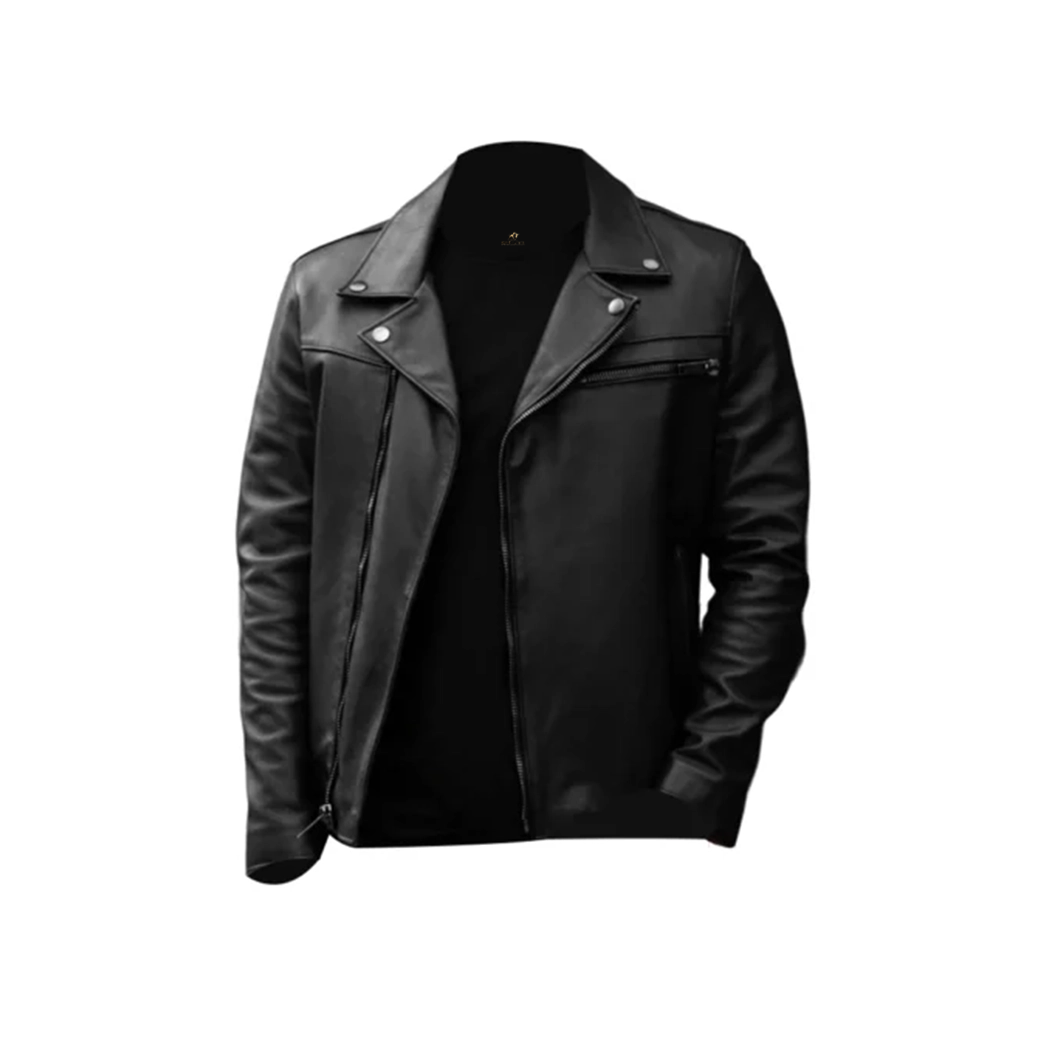 Authentic Black Motorcycle Leather Jacket