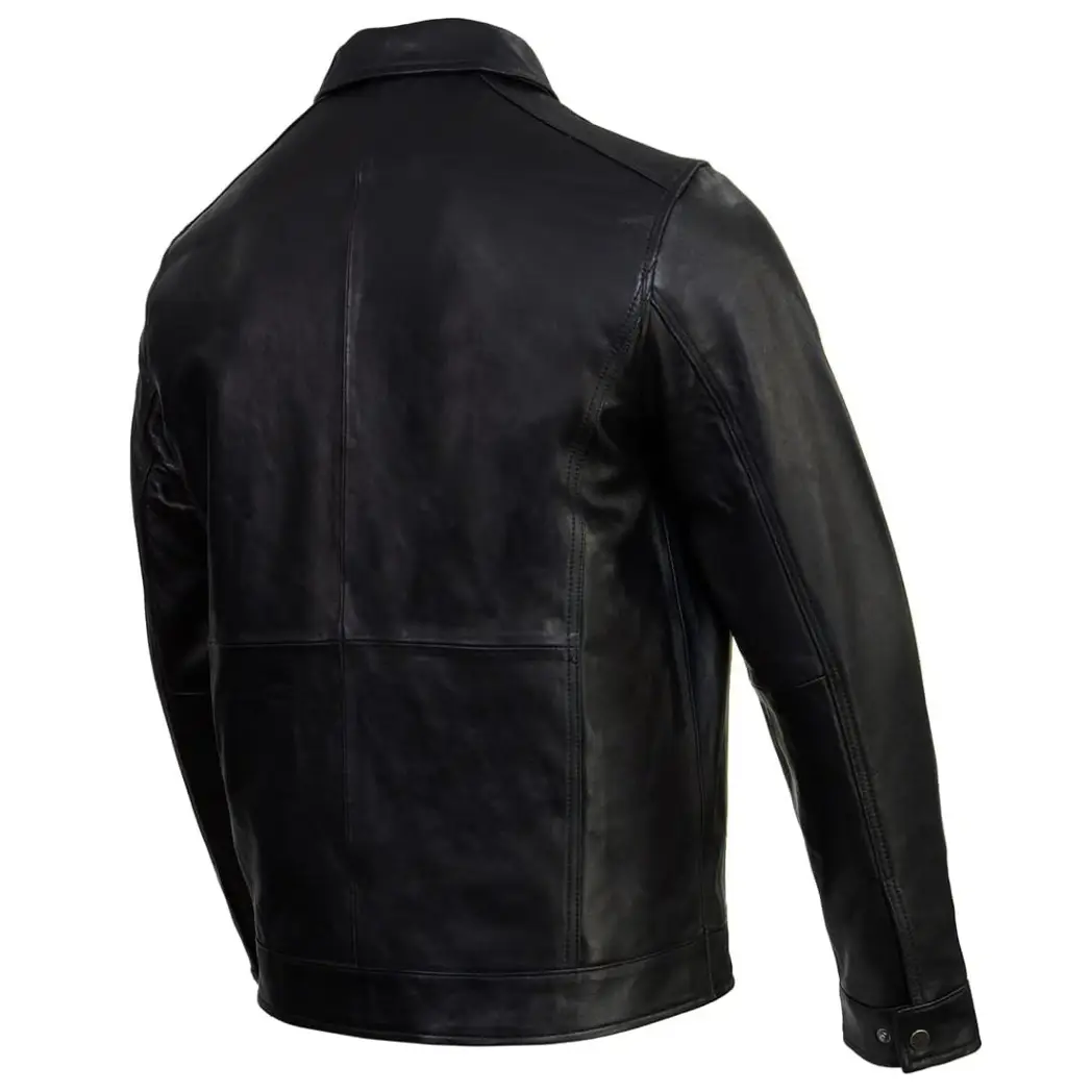 Men’s Black Fashion Car Coat Jacket