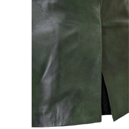 Men’s Spanish Green Leather Blazer