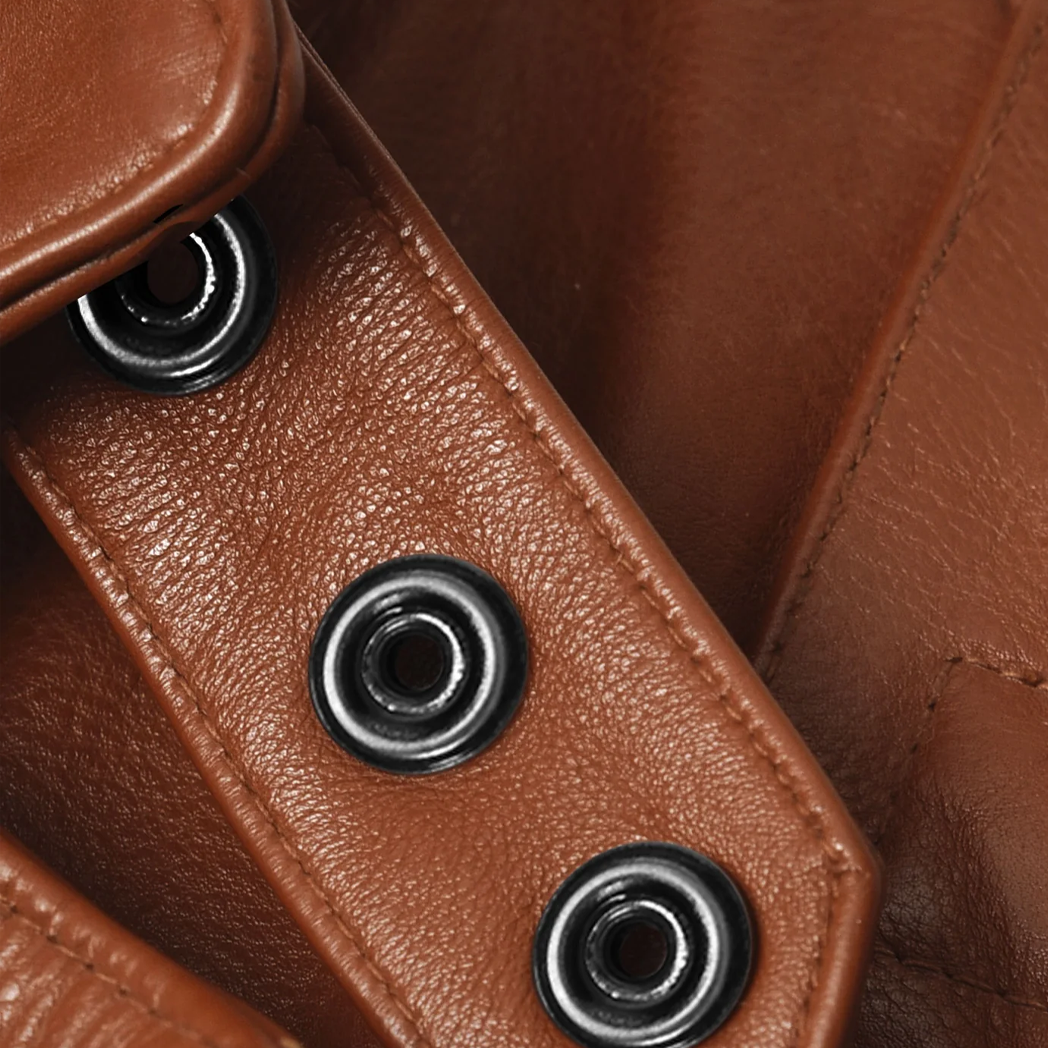 Men’s Brown Cruiser Biker Leather Jacket