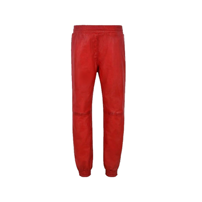 Women's  Leather Jogging Bottom Trousers