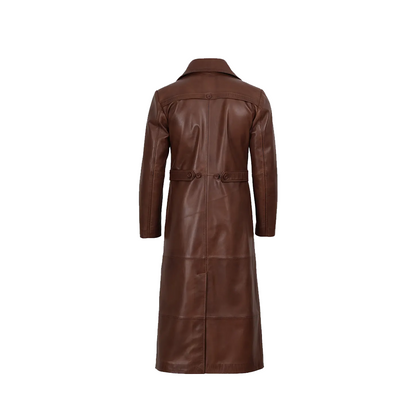 Men’s Full Length Leather Duster Coat
