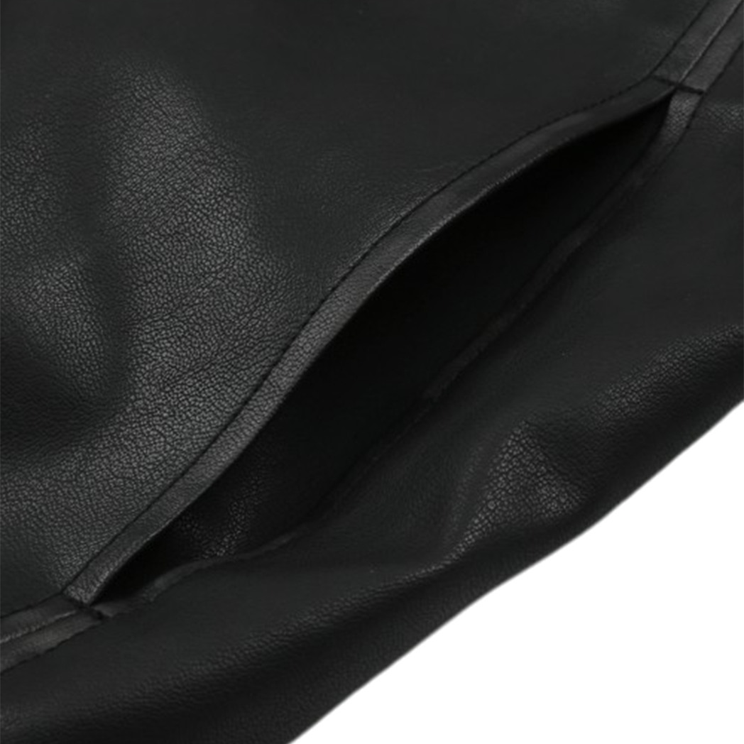 Oversize Vegan Leather Racing Jacket