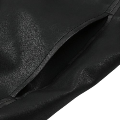 Oversize Vegan Leather Racing Jacket