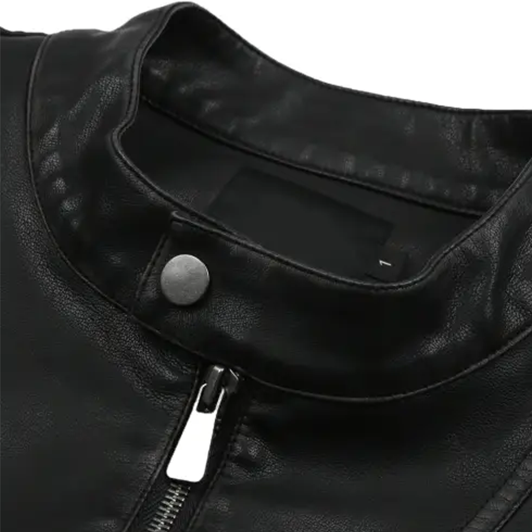 Oversize Vegan Leather Racing Jacket